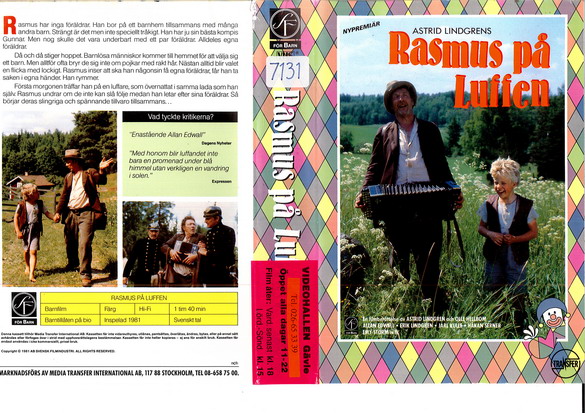 RASMUS PÅ LUFFEN - NYPREMIÄR(RUTIG) (VHS)