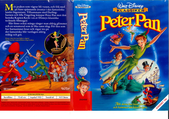 PETER PAN (vhs-omslag)