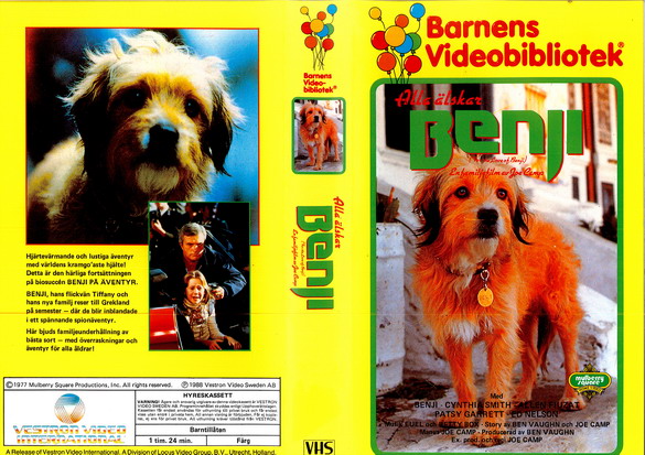 BENJI: ALLA ÄLSKAR BENJI (vhs-omslag)