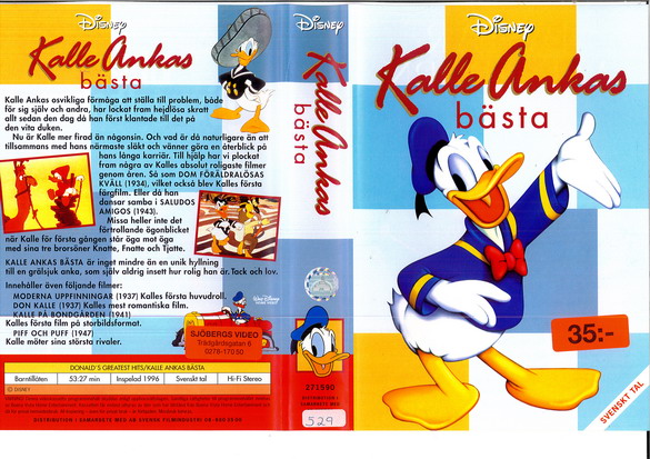 KALLE ANKAS BÄSTA (vhs-omslag)