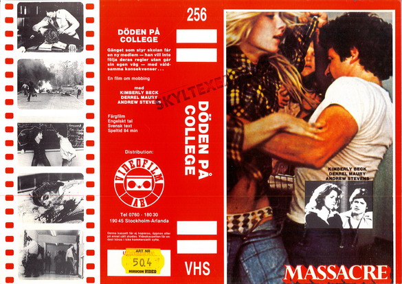 256 DÖDEN PÅ COLLEGE (VHS)