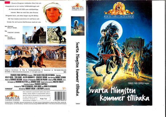 SVARTA HINGSTEN KOMMER TILLBAKA (VHS)
