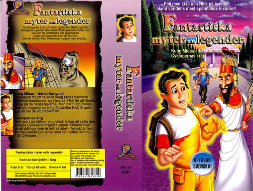 FANTASTIKA MYTER OCH LEGENDER - KUNG MIDAS (Vhs-Omslag)