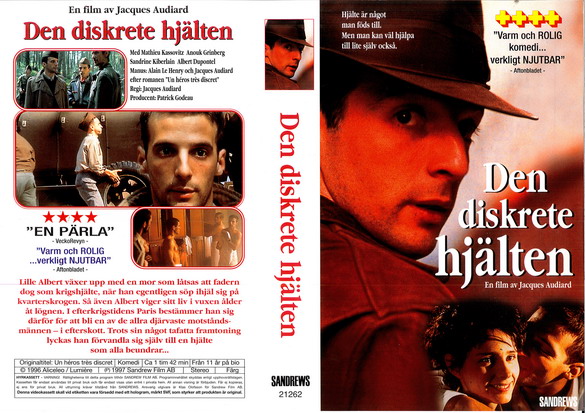 DEN DISKRETE HJÄLTEN (vhs-omslag)