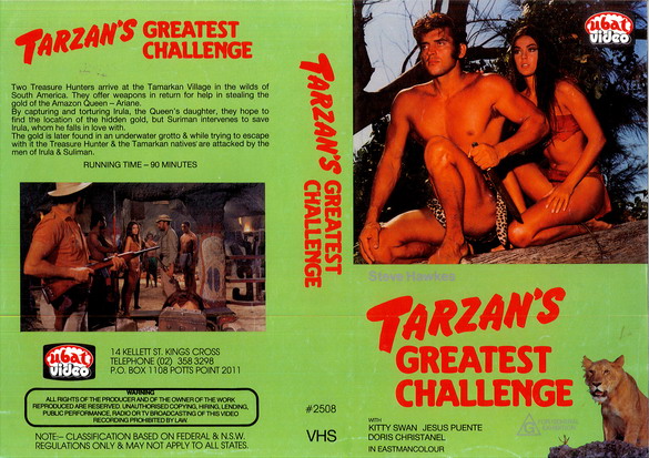 TARZAN'S GREATEST CHALLENGE (vhs omslag)