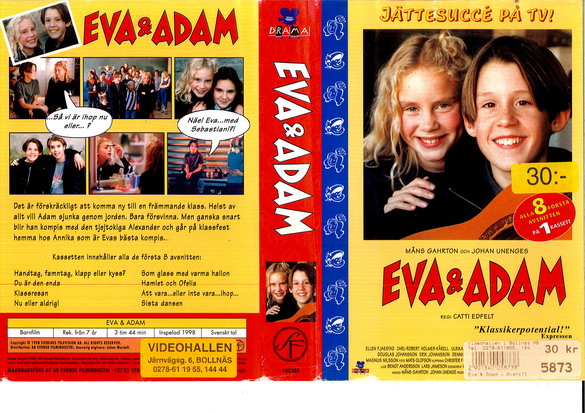 EVA & ADAM - FÖRSTA 8 DELARNA (vhs-omslag), Boa video