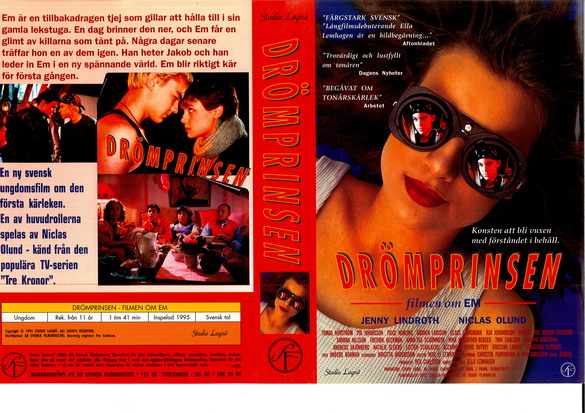 DRÖMPRINSEN - FILMEN OM EM (vhs-omslag)