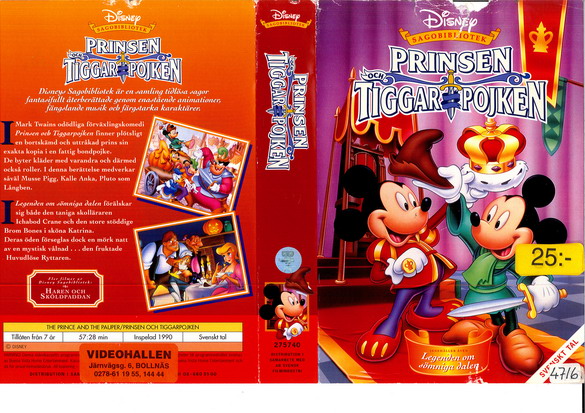 PRINSEN OCH TIGGARPOJKEN (vhs-omslag)
