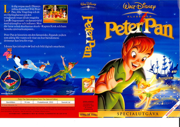PETER PAN - SPECIAL UTGÅVA (VHS)