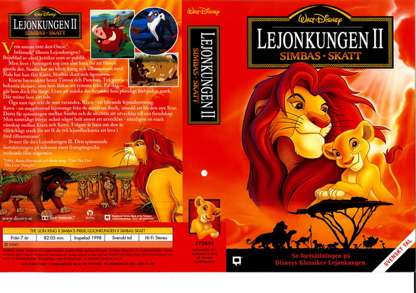 270890 LEJONKUNGEN 2 (VHS)