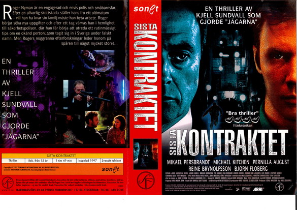 SISTA KONTRAKTET (vhs-omslag)