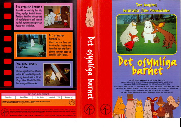 MUMIN - DET OSYNLIGA BARNET (vhs-omslag)