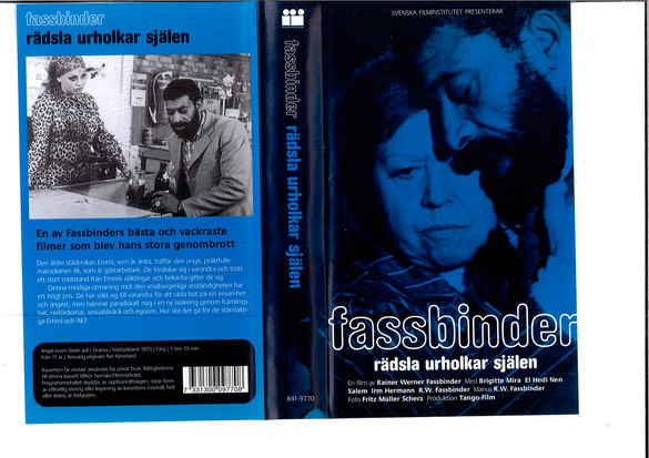 RÄDSLA URHOLKAR SJÄLEN (VHS)