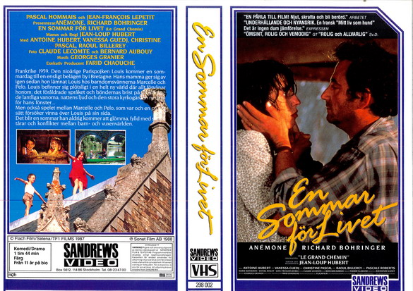 EN SOMMAR FÖR LIVET (vhs-omslag)