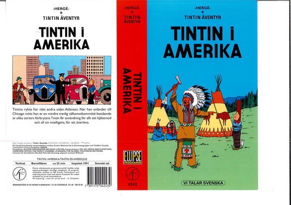 TINTIN I AMERIKA (vhs-omslag)