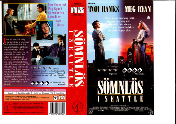 SÖMNLÖS I SEATTLE (vhs)