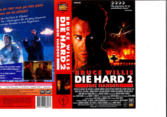 DIE HARD 2 (VHS) röd