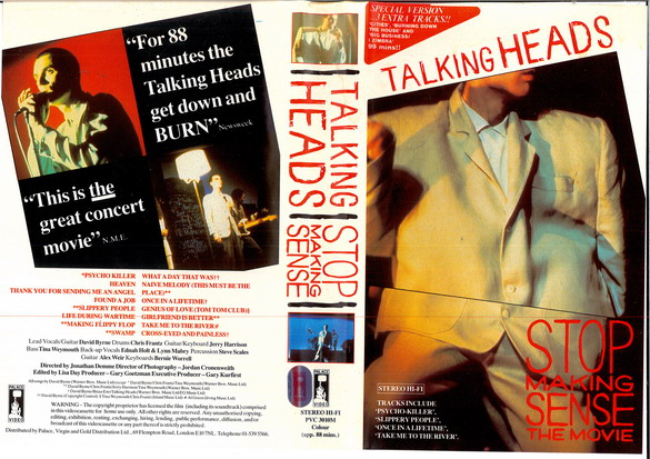 TALKING HEADS - STOP MAKING SENSE THE MOVIE (VHS)