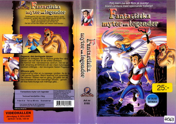 8180 FANTASTISKA MYTER OCH LEGENDER: SFINXENS GÅTA (VHS)
