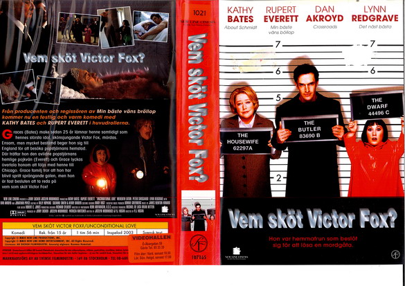 VEM SKÖT VICTOR FOX ? (vhs-omslag)
