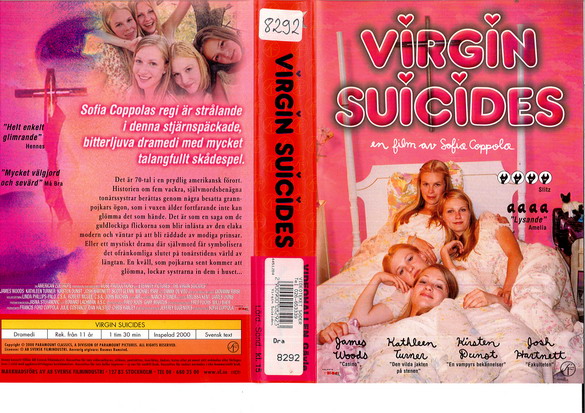 VIRGIN SUICIDES (vhs-omslag)