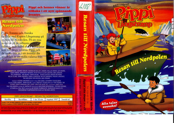 PIPPI LÅNGSTRUMP: RESAN TILL NORDPOLEN (VHS)