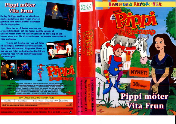 PIPPI LÅNGSTRUMP: PIPPI MÖTER VITA FRUN (VHS)