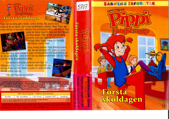 PIPPI LÅNGSTRUMP: FÖRSTA SKOLDAGEN (VHS)