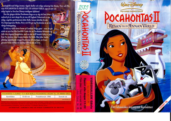 POCAHONTAS - NYARE (vhs-omslag)
