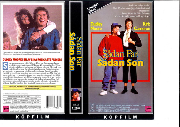 SÅDAN FAR SÅDAN SON (Vhs-Omslag)