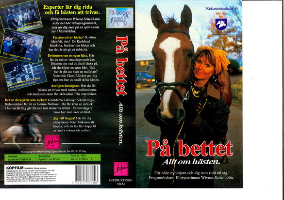 PÅ BETTET - ALLT OM HÄSTEN (Vhs-Omslag)