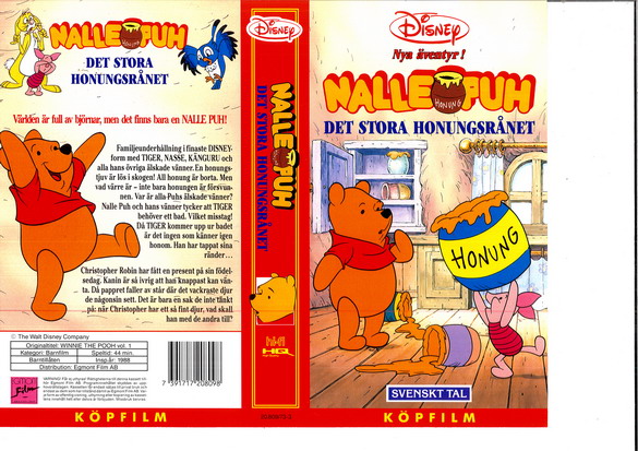 NALLE PUH: DET STORA HONUNGSRÅNET (Vhs-Omslag)