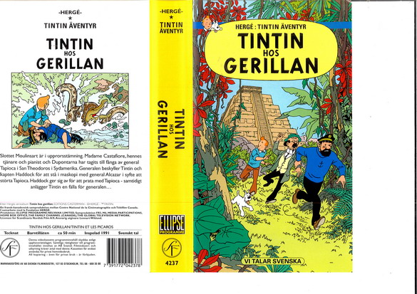 TINTIN: TINTIN HOS GERILLAN (VHS)