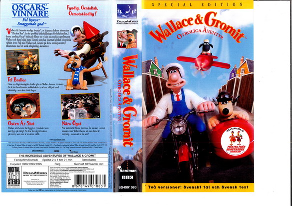 WALLACE & GROMIT: OTROLIGA ÄVENTYR (VHS)