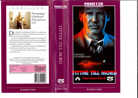 VITTNE TILL MORD (VHS)