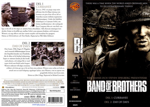 BAND OF BROTHERS VOLYM 1 (vhs-omslag)