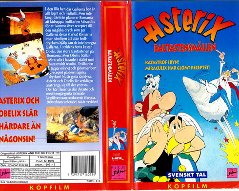 ASTERIX: BAUTASTENSMÄLLEN - röd (Vhs-Omslag)