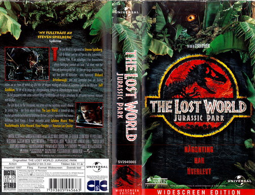 JURASSIC PARK 2 THE LOST WORLD  - Ws (VHS)
