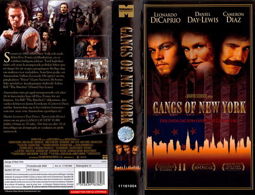 GANGS OF NEW YORK (VHS)ny