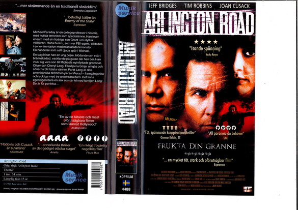 ARLINGTON ROAD(vhs-omslag)