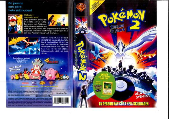 POKEMON 2 - ENSAM ÄR STARK (VHS)
