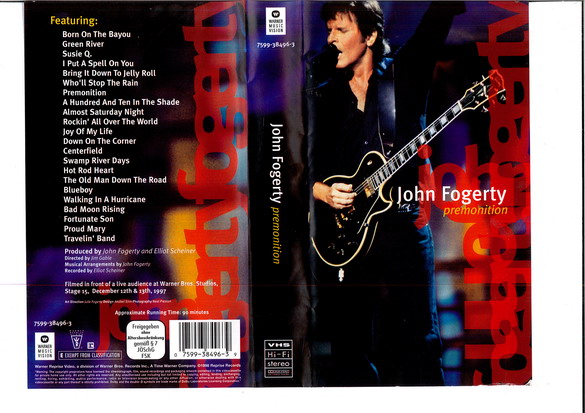 JOHN FOGERTY - PREMONITION  (VHS)