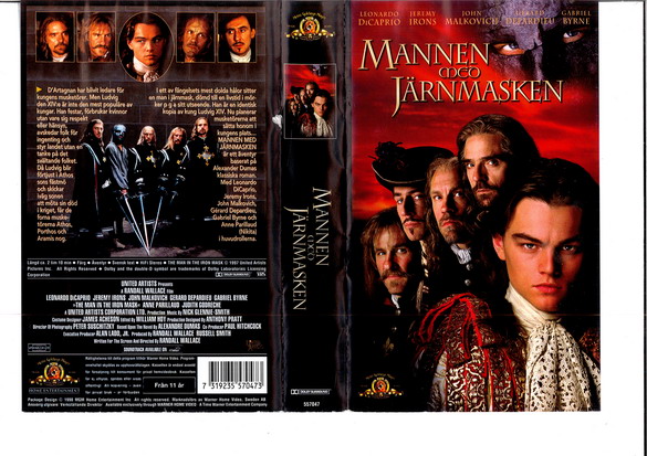 MANNEN MED JÄRNMASKEN (VHS)
