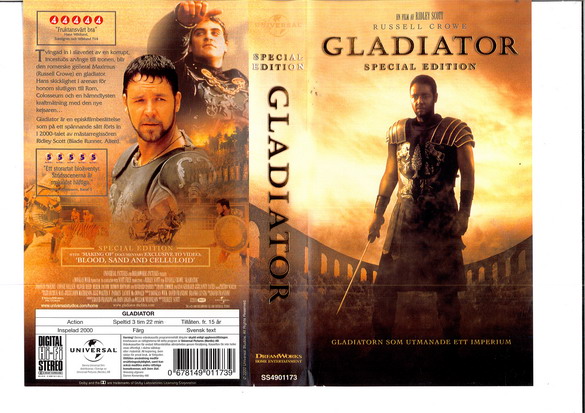 GLADIATOR - SPECIAL EDITION (VHS)