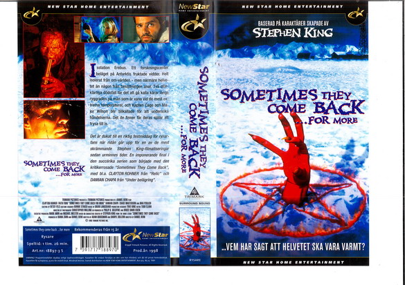 SOMETIMES THEY COME BACK ..for more(VHS)