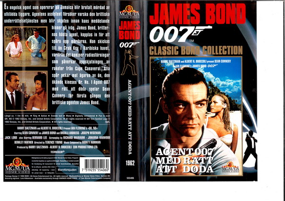 AGENT 007 MED RÄTT ATT DÖDA (VHS) classic