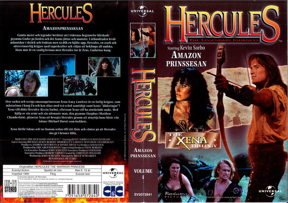 HERCULES VOLUME 1 (vhs-omslag)