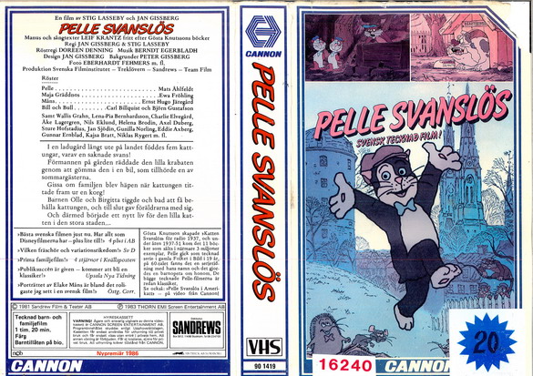 PELLE SVANSLÖS (vhs omslag)