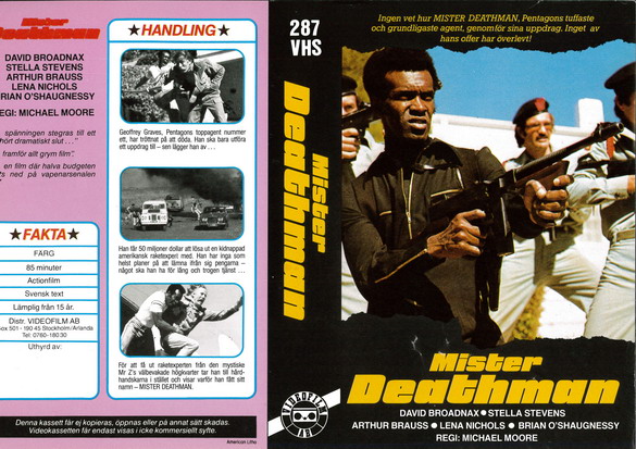 MISTER DEATHMAN (vhs-omslag)