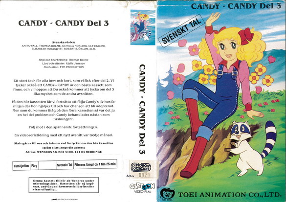 CANDY CANDY DEL 3(Vhs-Omslag)